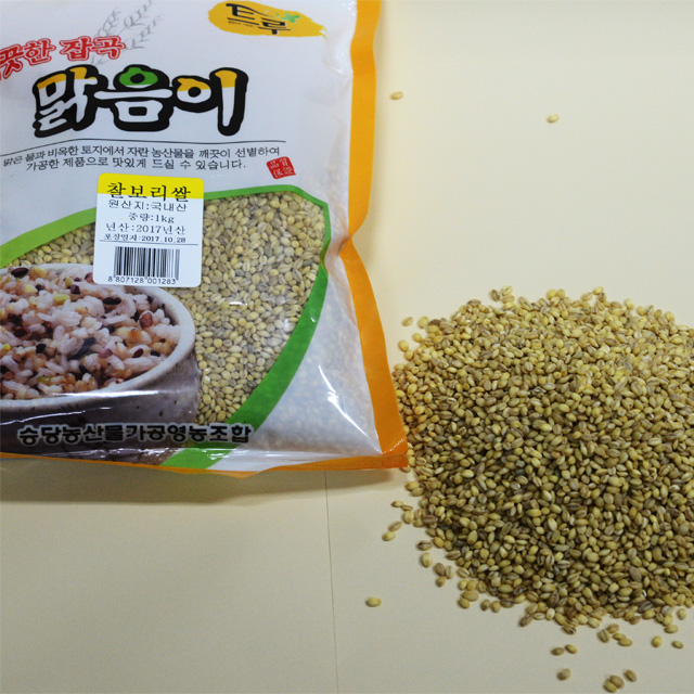 영월 동강애,찰보리 (동강맑음이) 1kg - 잡곡 소포장 승당
