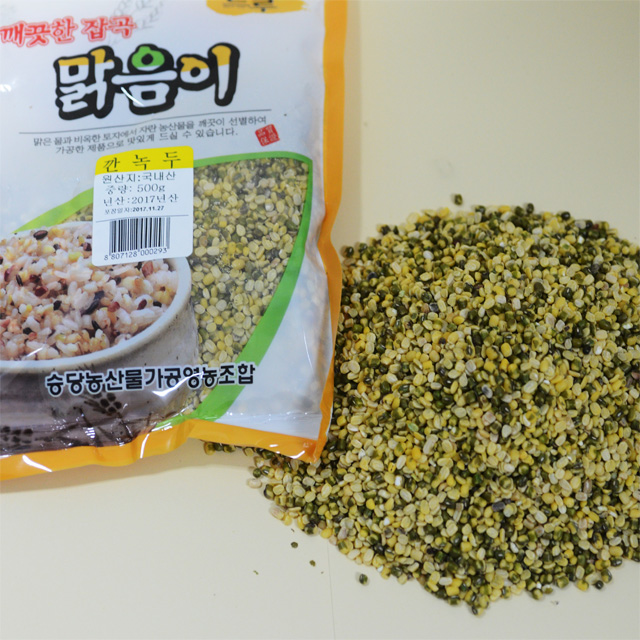 영월 동강애,깐녹두(동강맑음이) 500g  잡곡 소포장 - 승당